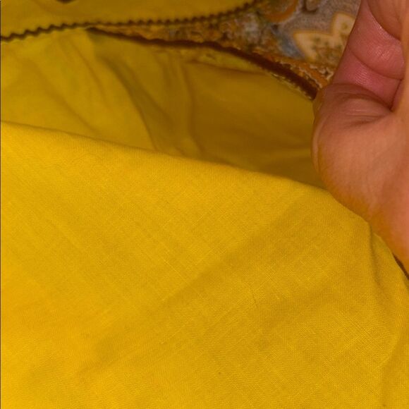 Vintage Yellow Apron with Paisley Pocket - Picture 6 of 6